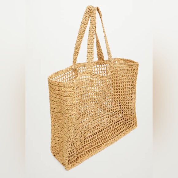 MANGO NWT Handmade Straw Large Tote Beach Bag - Picture 12 of 12